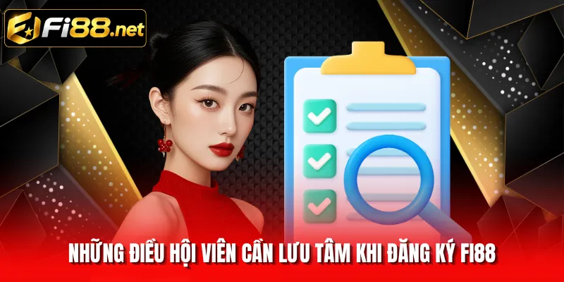 Những điều hội viên cần lưu tâm khi đăng ký FI88